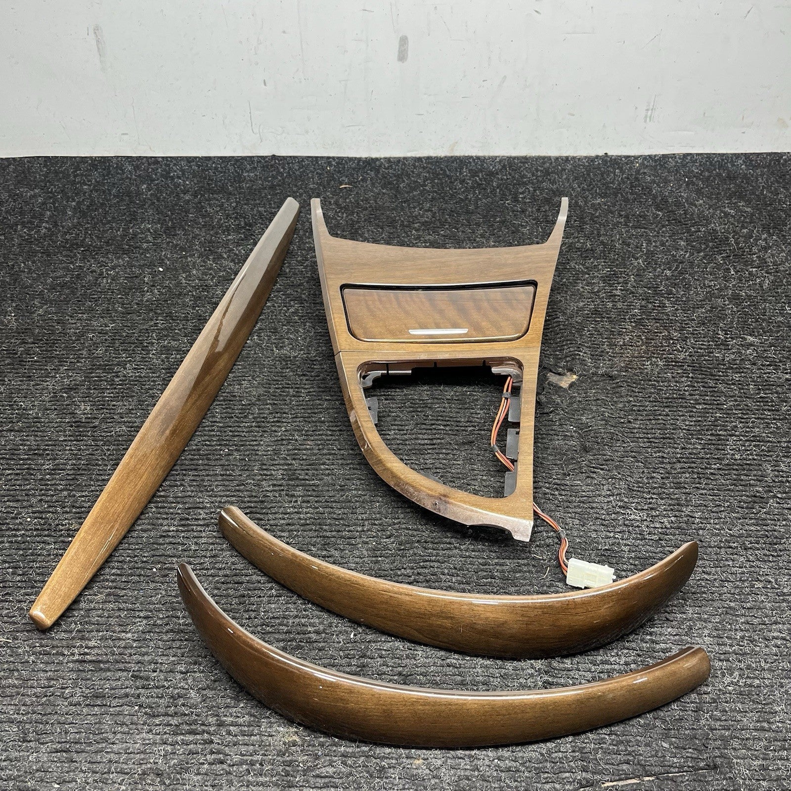 ☑️ 08-13 OEM BMW E82 E88 135 Dash Center Console Door Wood Interior Trim SET