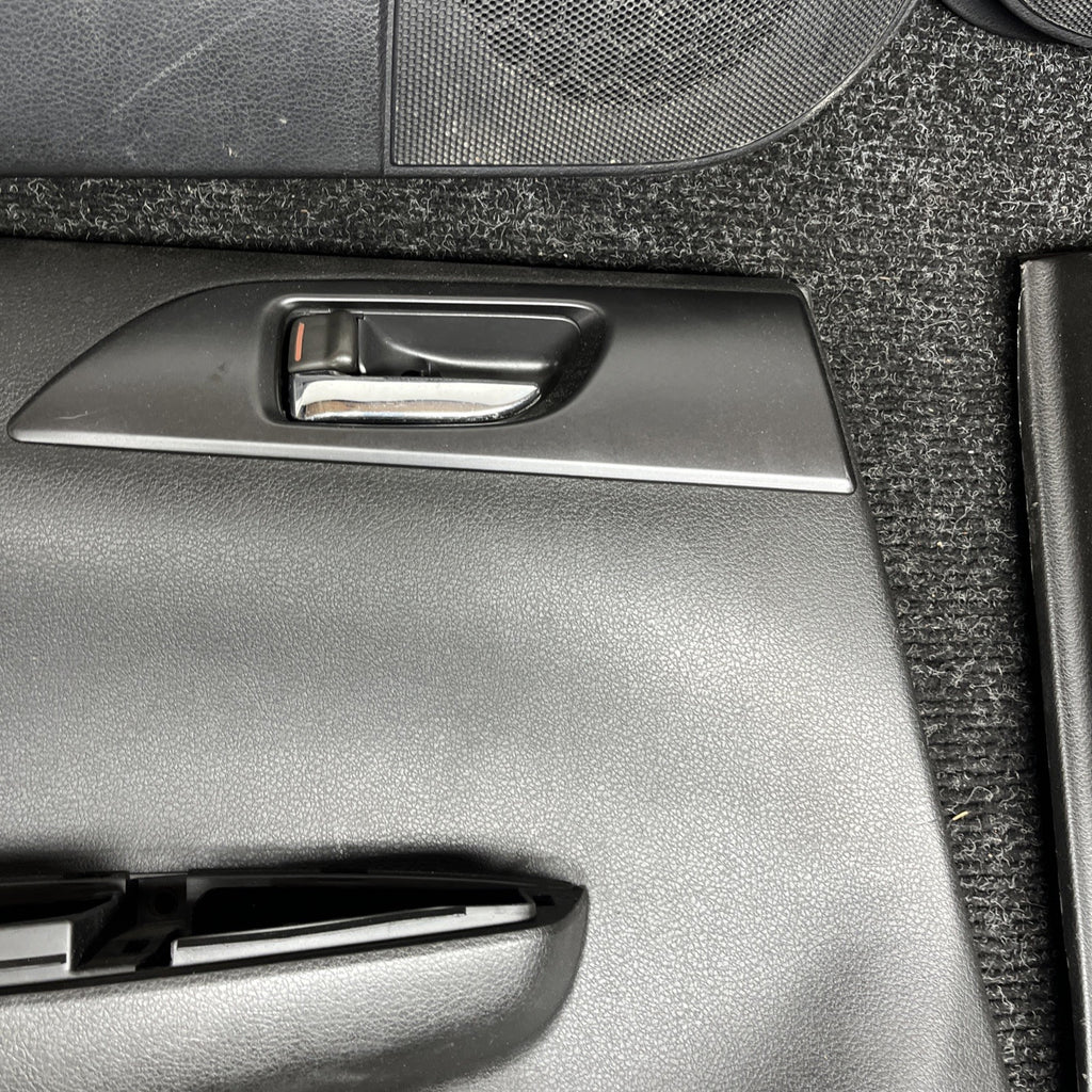 ☑️ 2011-2014 SUBARU IMPREZA WRX & STI DOOR PANELS DOOR CARDS BLACK/RED STITCHED
