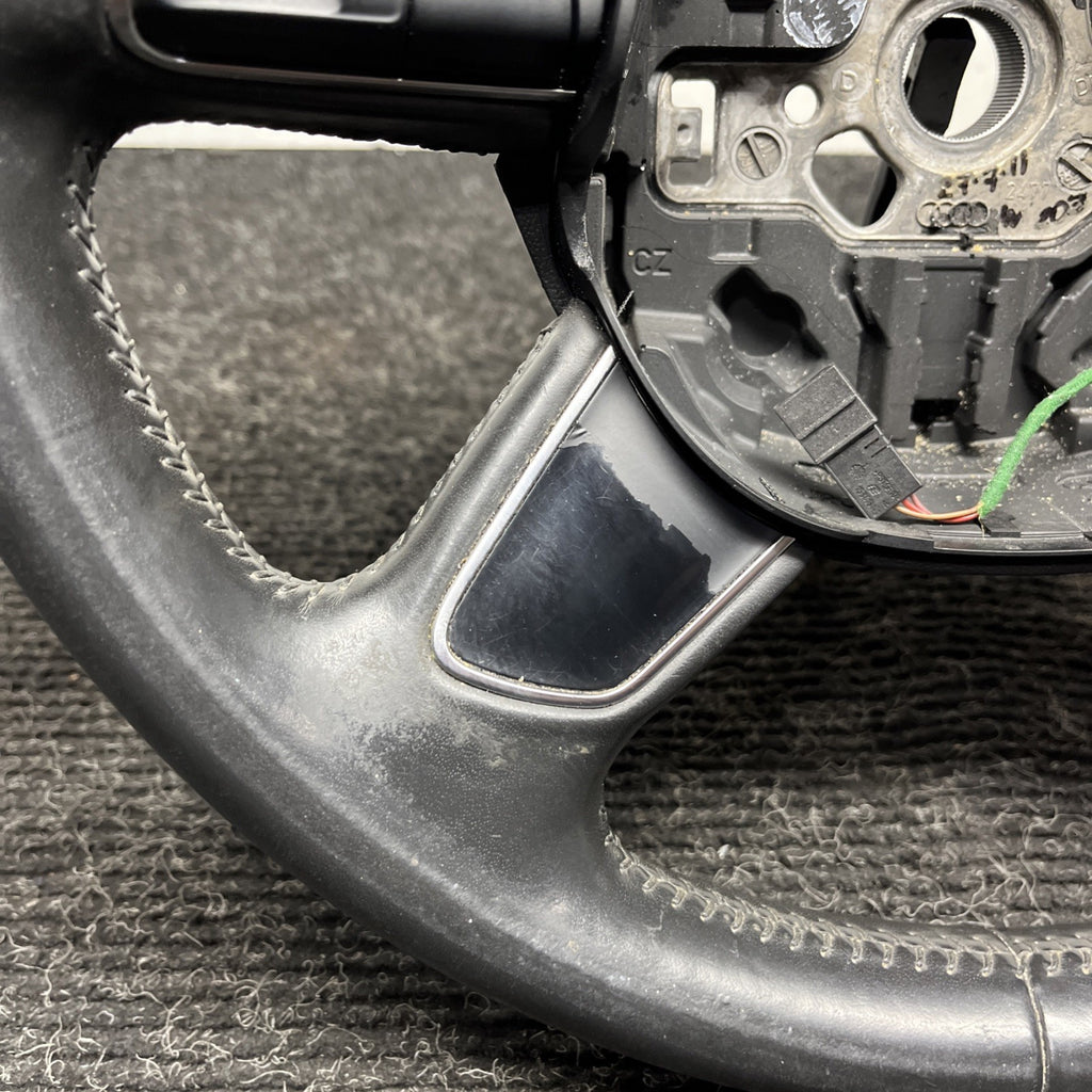☑️ 07-11 AUDI 4L Q7 STEERING WHEEL 4 FOUR SPOKE LEATHER OEM