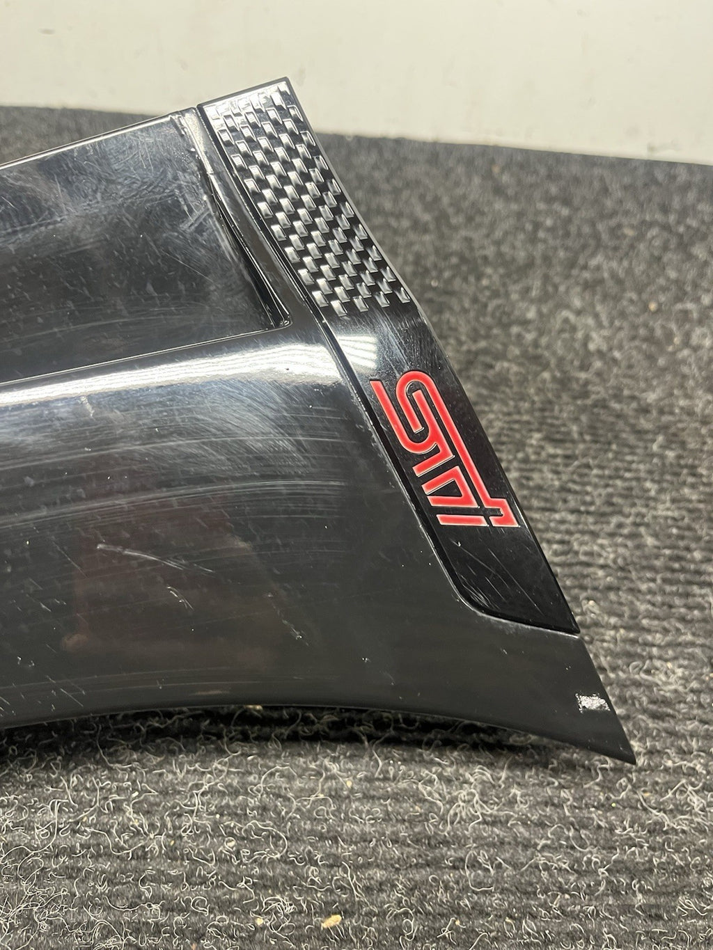 ☑️ 2015 2021 SUBARU WRX STI FRONT RIGHT FENDER MOLDING GARNISH OEM BLACK