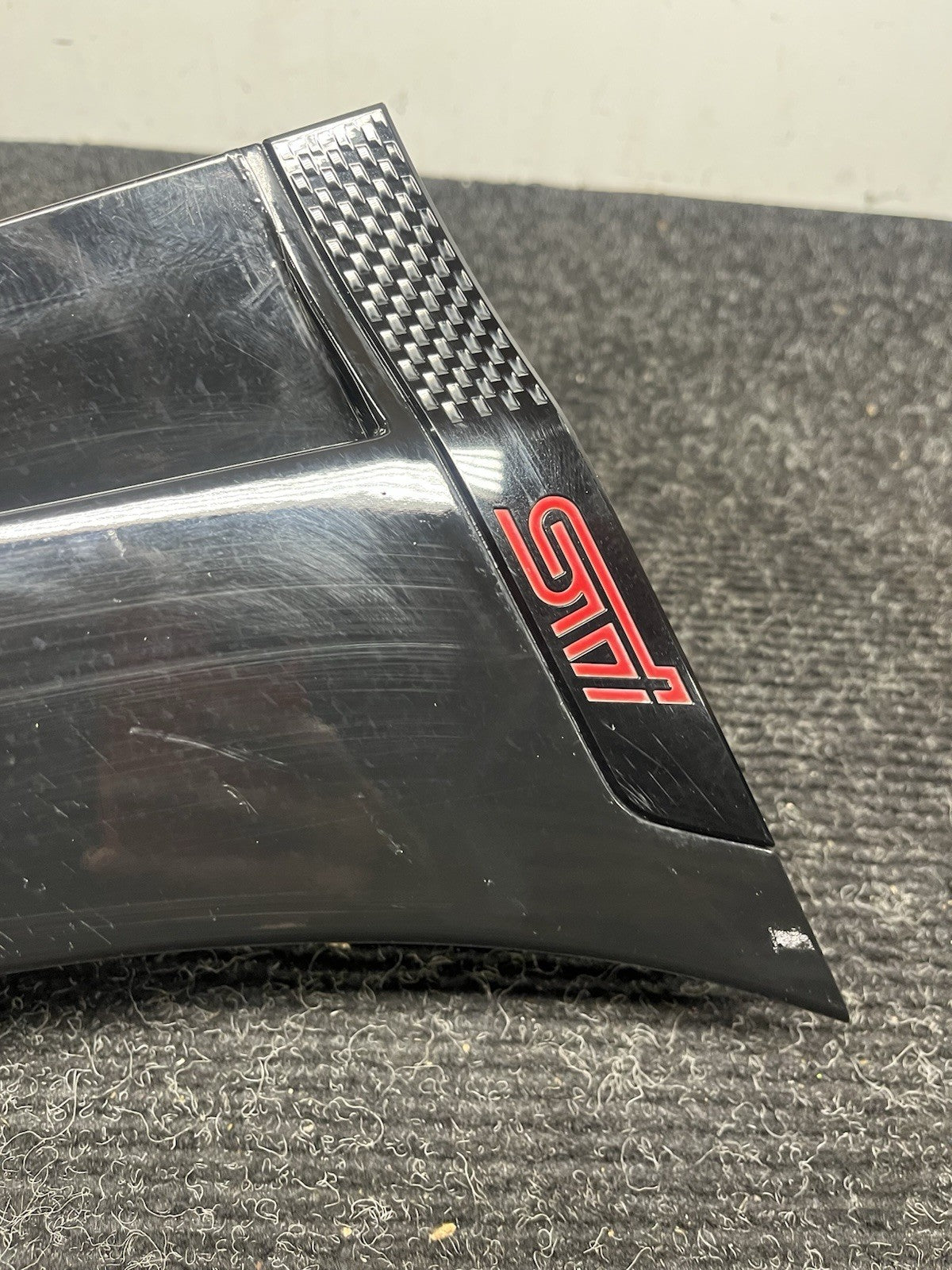 ☑️ 2015 2021 SUBARU WRX STI FRONT RIGHT FENDER MOLDING GARNISH OEM BLACK