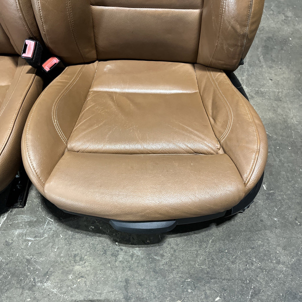 ☑️ 07-13 OEM BMW E92 Front Left Right SPORT Seats Black Dakota Leather HEATED