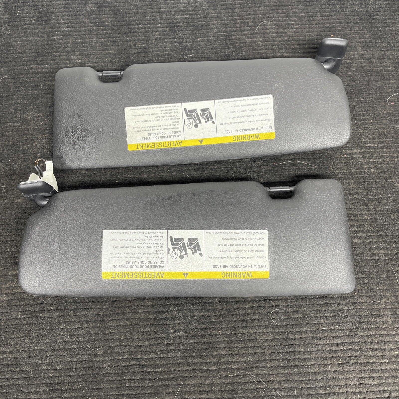 ☑️ 14-20 OEM BMW F22 228 230 M235 M2 Interior Sun Visor Leather Black Pair SET