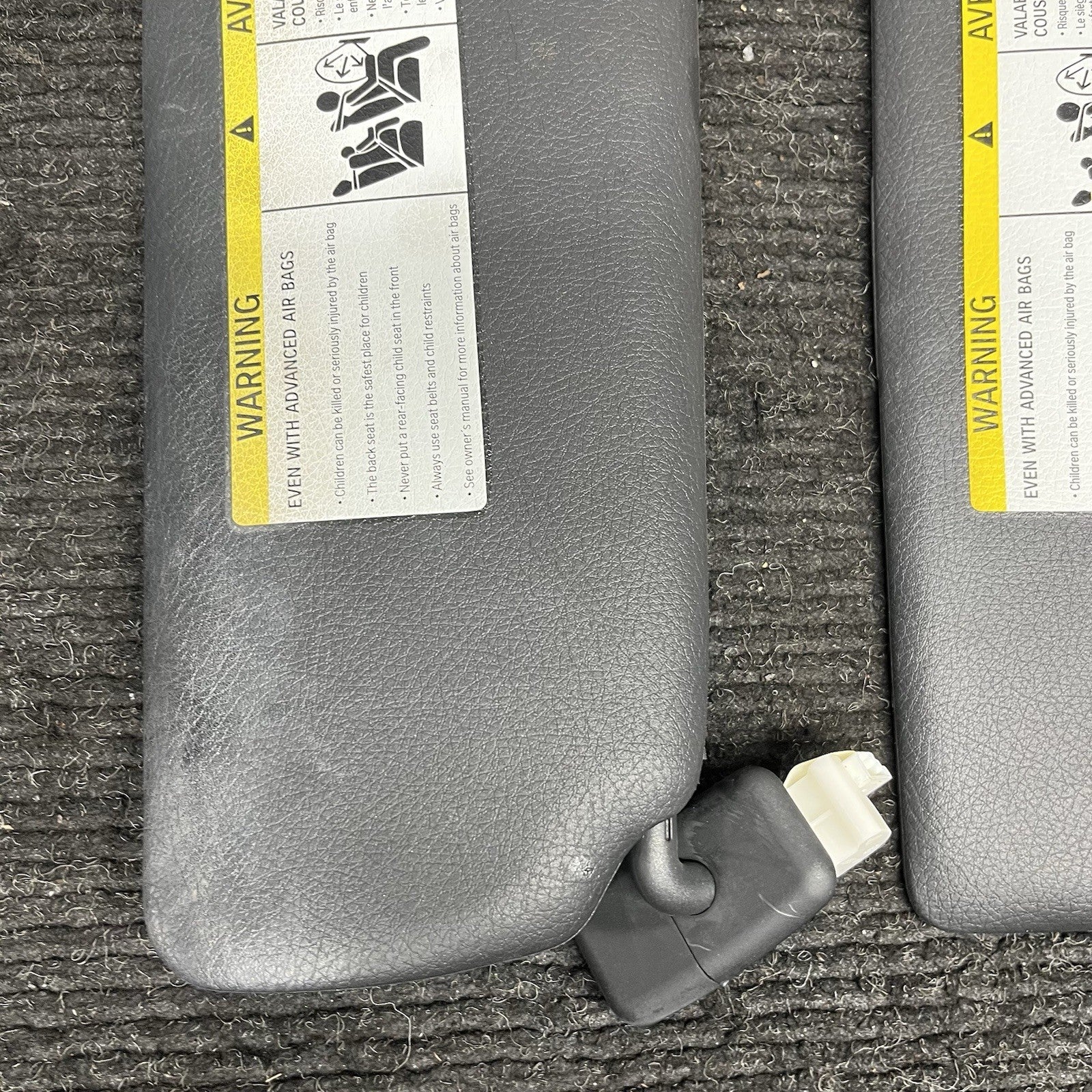 ☑️ 14-21 OEM BMW F22 F87 M235 M2 Interior Sun Visor Leather Black Pair SET