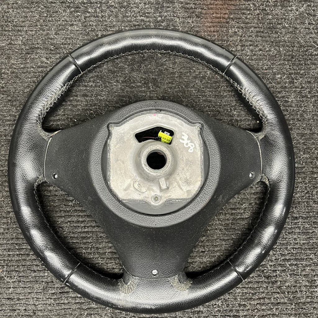 ☑️ 06-10 OEM BMW E92 E93 335 Sport Steering Wheel Black LEATHER w/ Manual