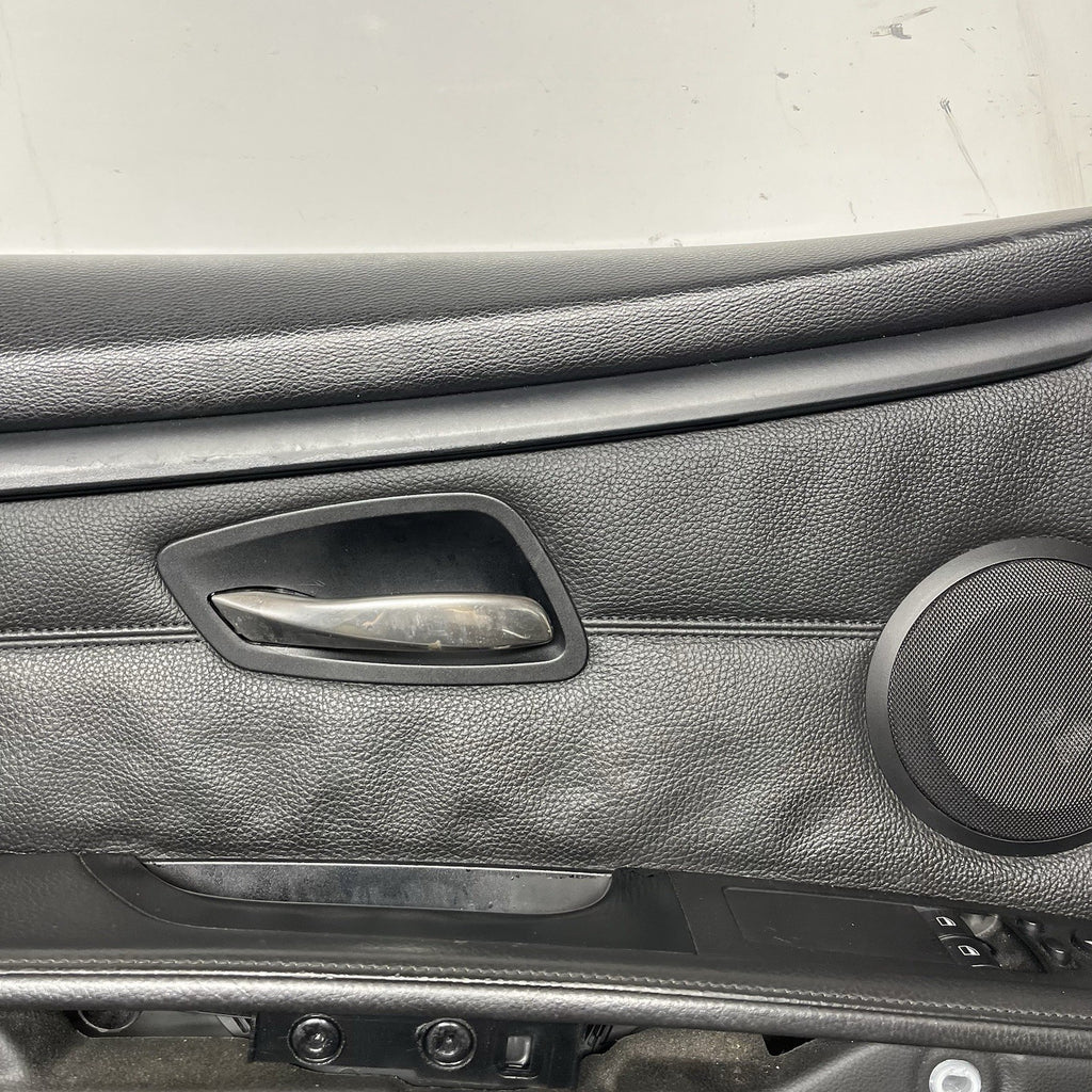 ☑️ 07-13 BMW E92 E93 3 Series Left Driver Side Door Panel Card Black OEM