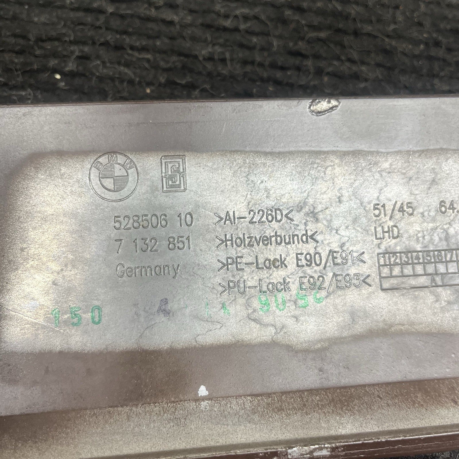 ☑️ 07-10 BMW E92 335i Front Upper Center Dash Board Wood Trim Vent 7132851 OEM