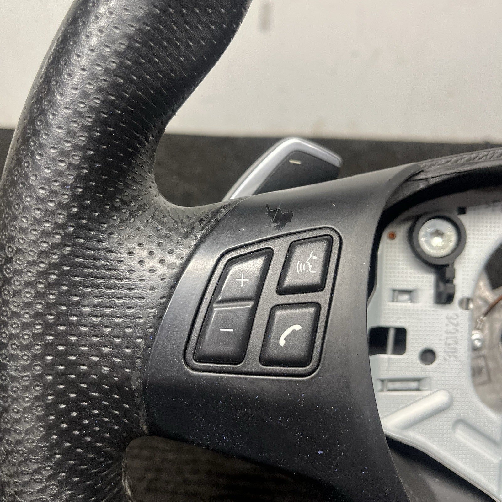 ☑️OEM BMW E82 E88 E90 Steering Wheel M SPORT PERFORATED Black Leather w/Shifters