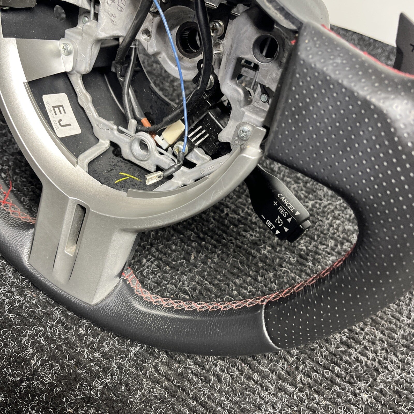 ☑️ 2013-2016 SCION FRS Subaru BRZ OEM Steering Wheel Red Stitched Shift Paddles