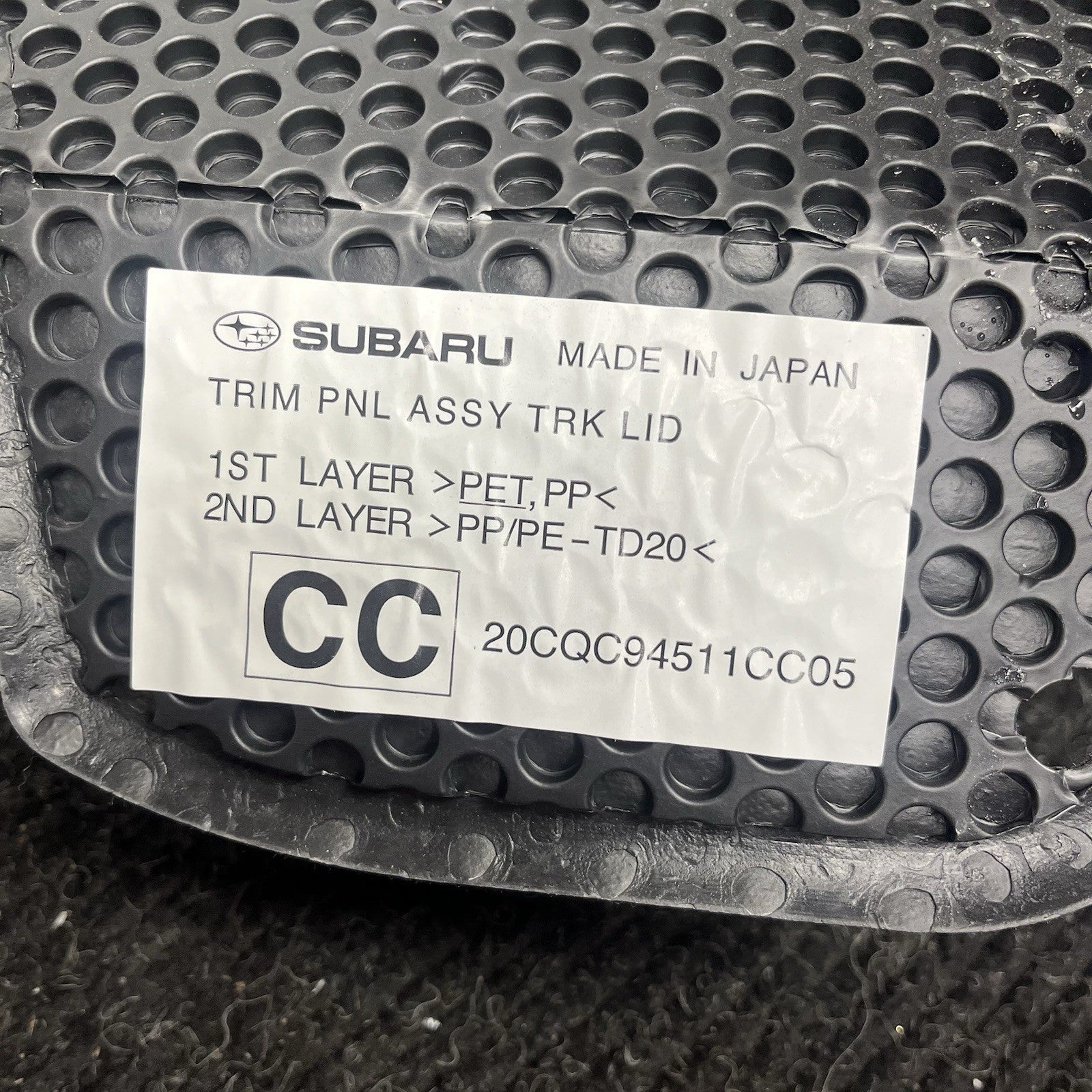 ☑️ 2022-2025 Toyota GR86 BRZ OEM Trunk Interior Carpet Liner Assembly 94511CC05