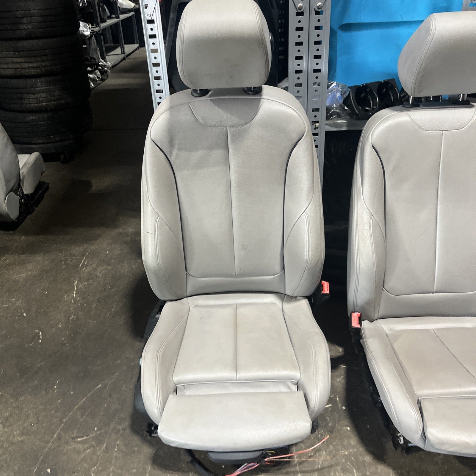 ☑️ BMW 2012-2016 F30 FRONT SPORT SEATS PAIR SET OYSTER OEM NON-HEATED