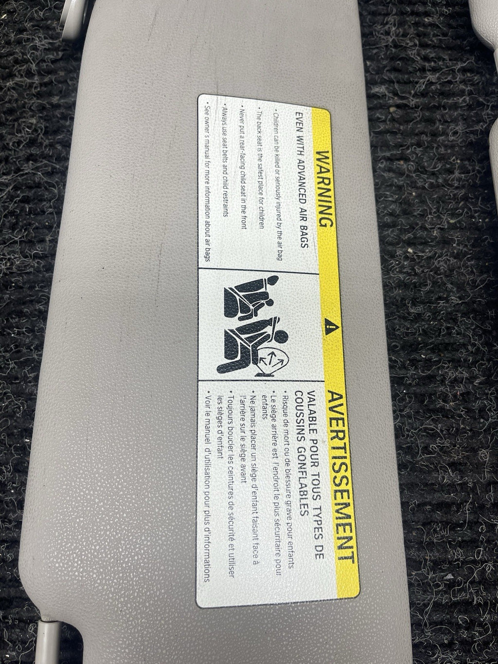 ☑️ 2006-2013 BMW E82 Sun Visor Shade Set Visors Left Right Pair Gray OEM