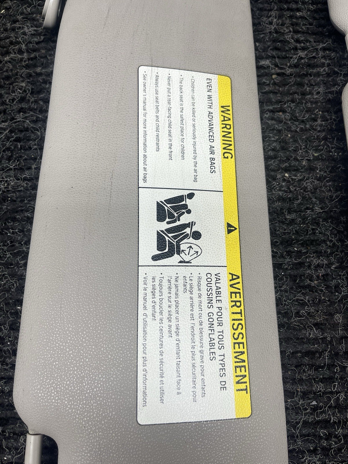 ☑️ 2006-2013 BMW E82 Sun Visor Shade Set Visors Left Right Pair Gray OEM