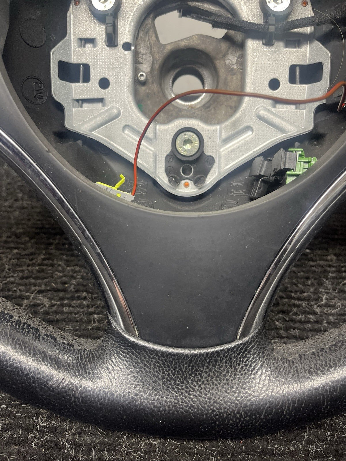 ☑️ 06-10 OEM BMW E92 E93 335 Sport Steering Wheel Black LEATHER Manual