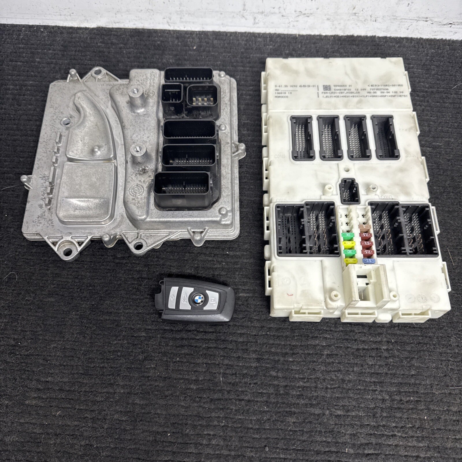 ☑️ 2014-2016 BMW 335i ACTIVE HYBRID F30 3.0 N55 TURBO ECM DME BCM MODULE KEY SET