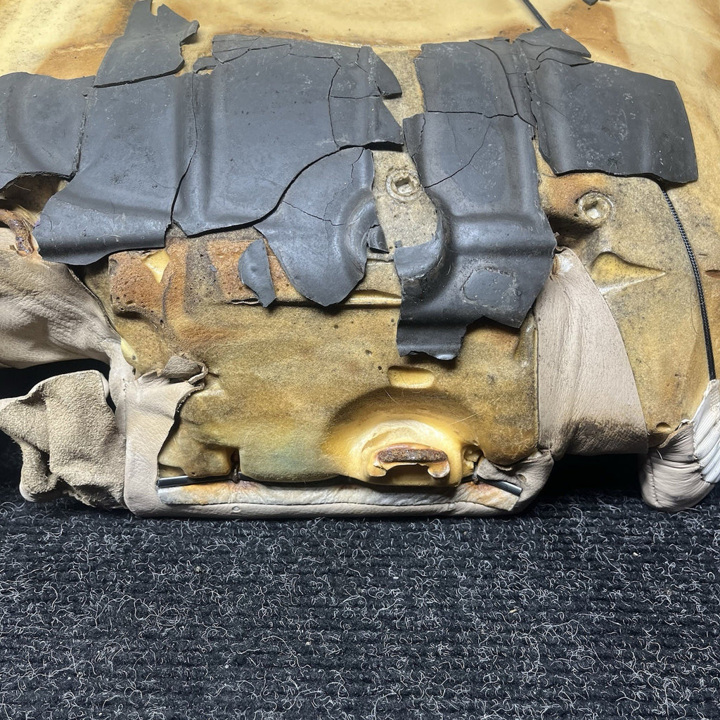 ☑️ 00-06 BMW E46 3-Series Coupe Rear Seat Bottom Bench Folding Beige Leather OEM