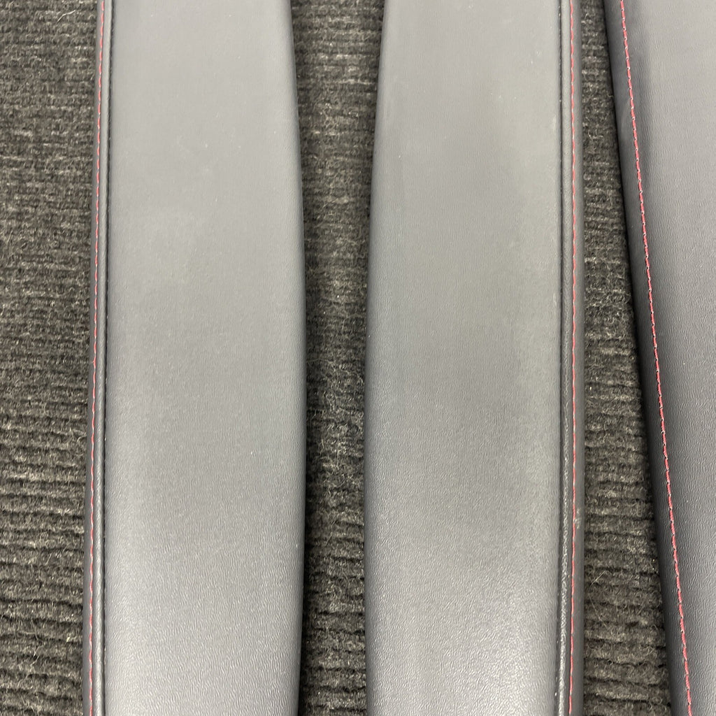 13-19 SCION FRS SUBARU BRZ 86 DOOR PANEL RED STITCHING LEATHER TRIM ARMREST SET
