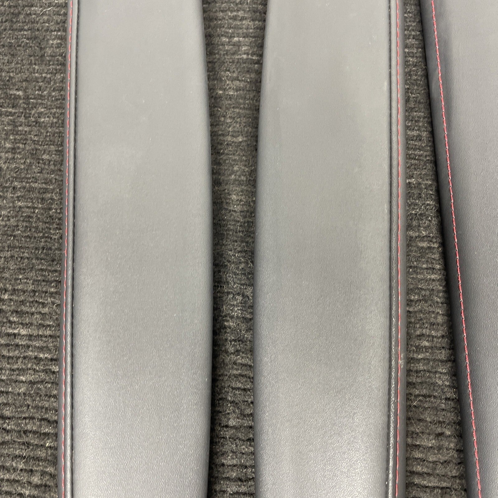13-19 SCION FRS SUBARU BRZ 86 DOOR PANEL RED STITCHING LEATHER TRIM ARMREST SET