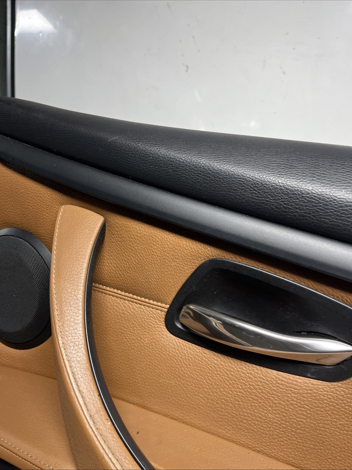 ☑️ 07-13 OEM BMW E93 E92 Front Passenger Door Card Panels Black Dakota LEATHER