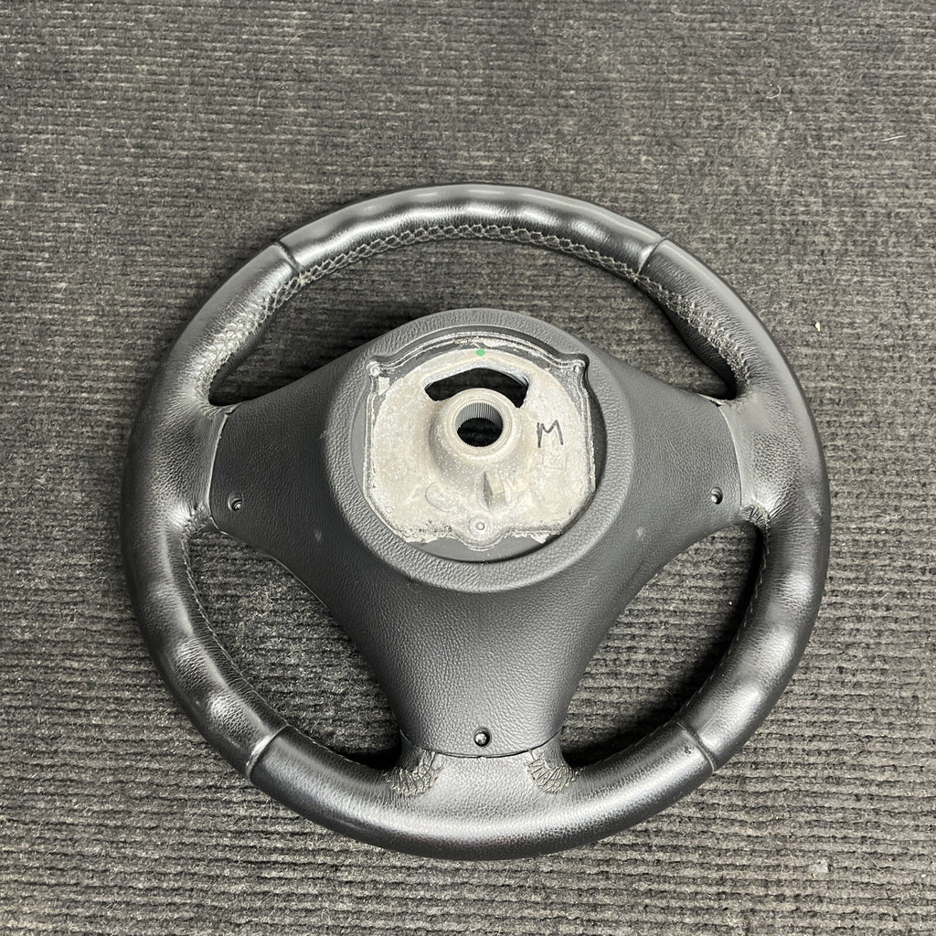 ☑️ 06-10 OEM BMW E92 E93 335 Sport Steering Wheel Black LEATHER w/ Manual