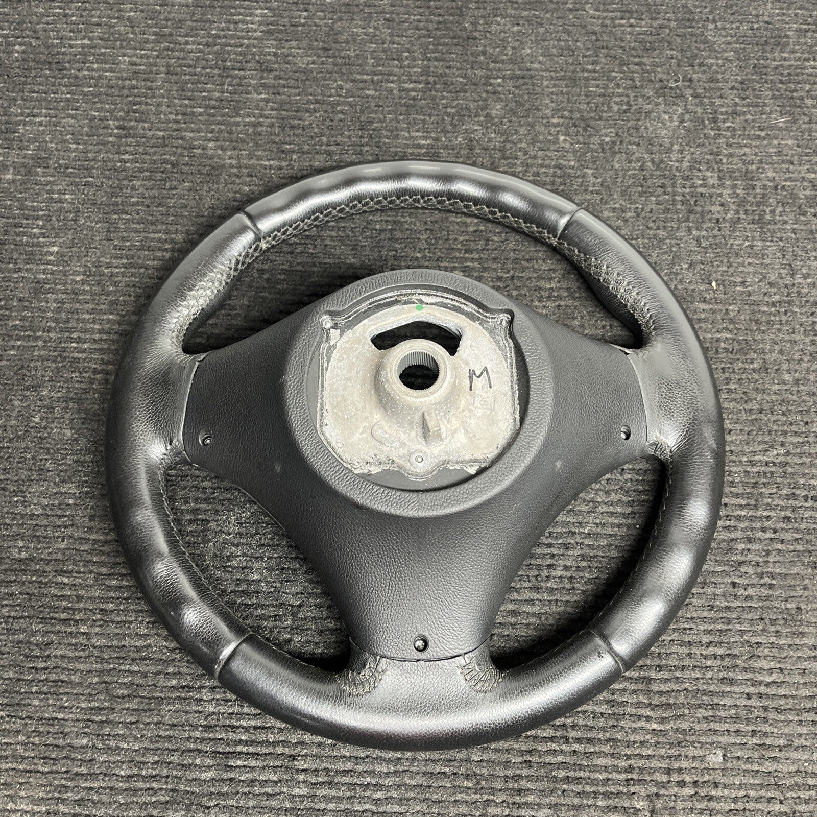 ☑️ 06-10 OEM BMW E92 E93 335 Sport Steering Wheel Black LEATHER w/ Manual