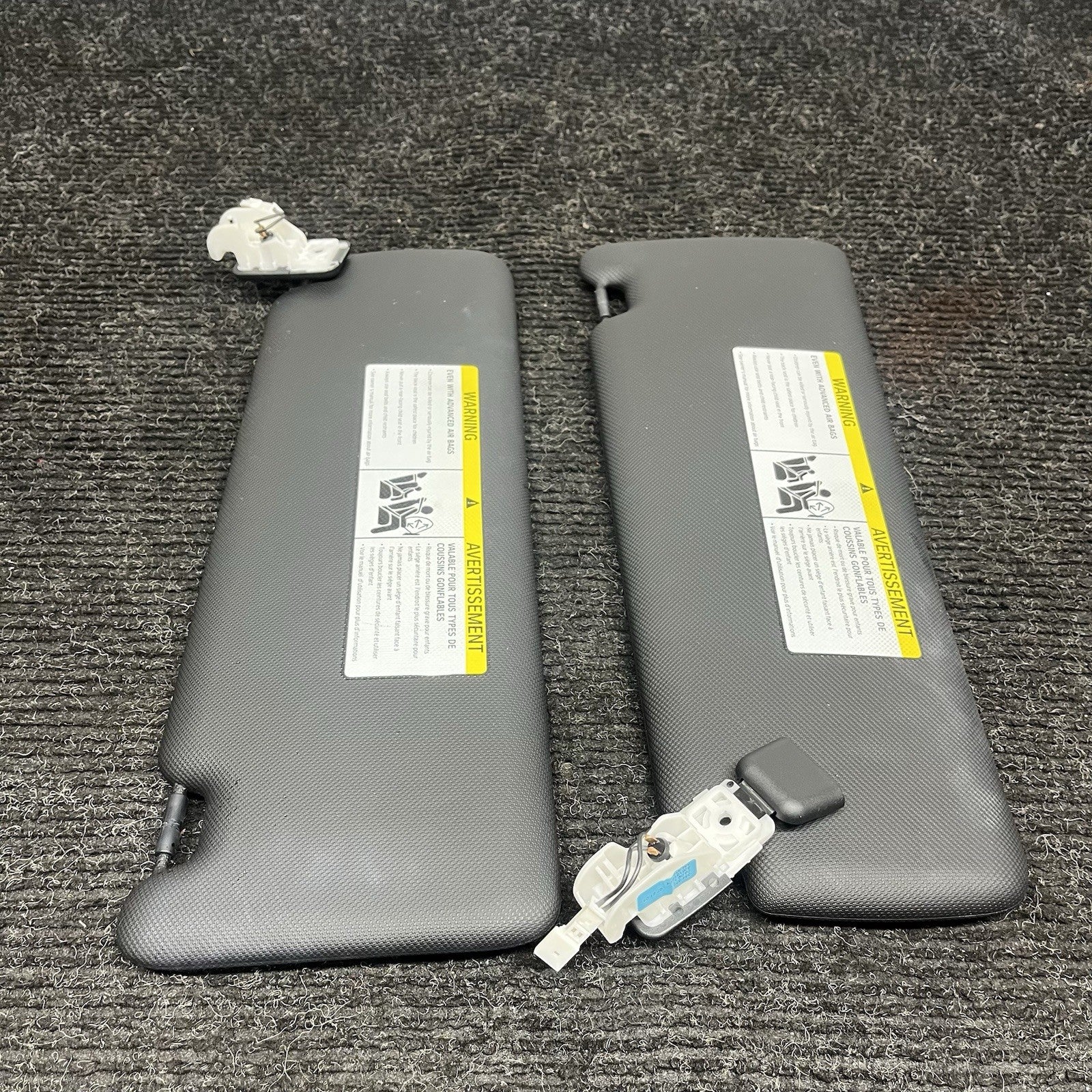 ☑️ BMW F30 F36 F32 Left And Right Side Sun Visor Shade Panel Black Set OEM