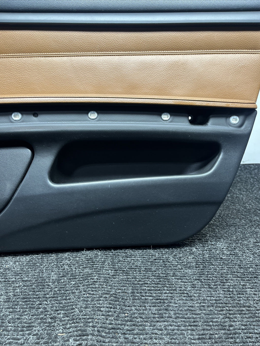 ☑️ 07-13 OEM BMW E93 E92 Front Passenger Door Card Panels Black Dakota LEATHER