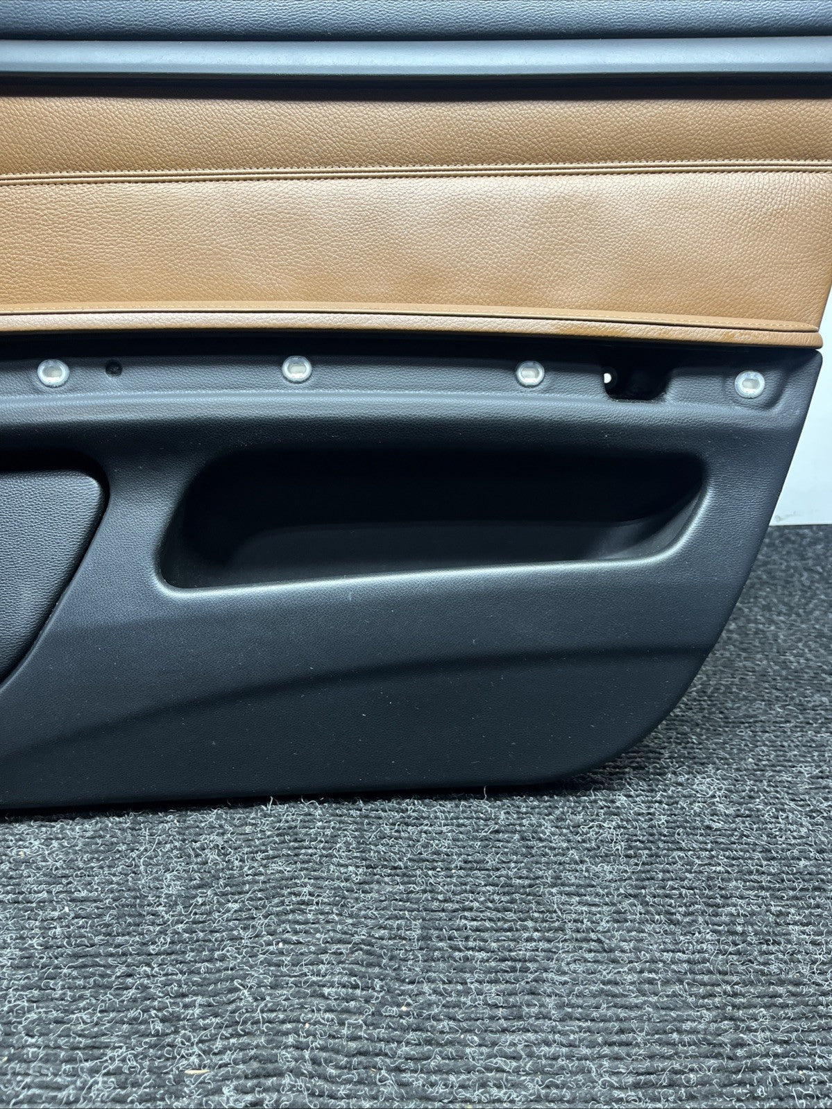 ☑️ 07-13 OEM BMW E93 E92 Front Passenger Door Card Panels Black Dakota LEATHER