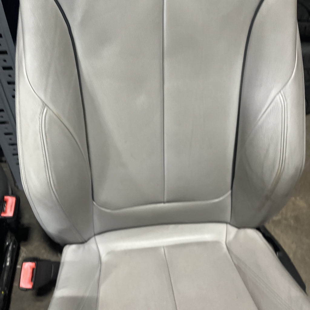 ☑️ BMW 2012-2016 F30 FRONT SPORT SEATS PAIR SET OYSTER OEM NON-HEATED