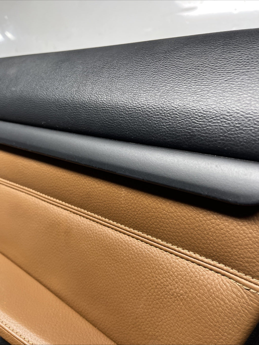 ☑️ 07-13 OEM BMW E93 E92 Front Passenger Door Card Panels Black Dakota LEATHER