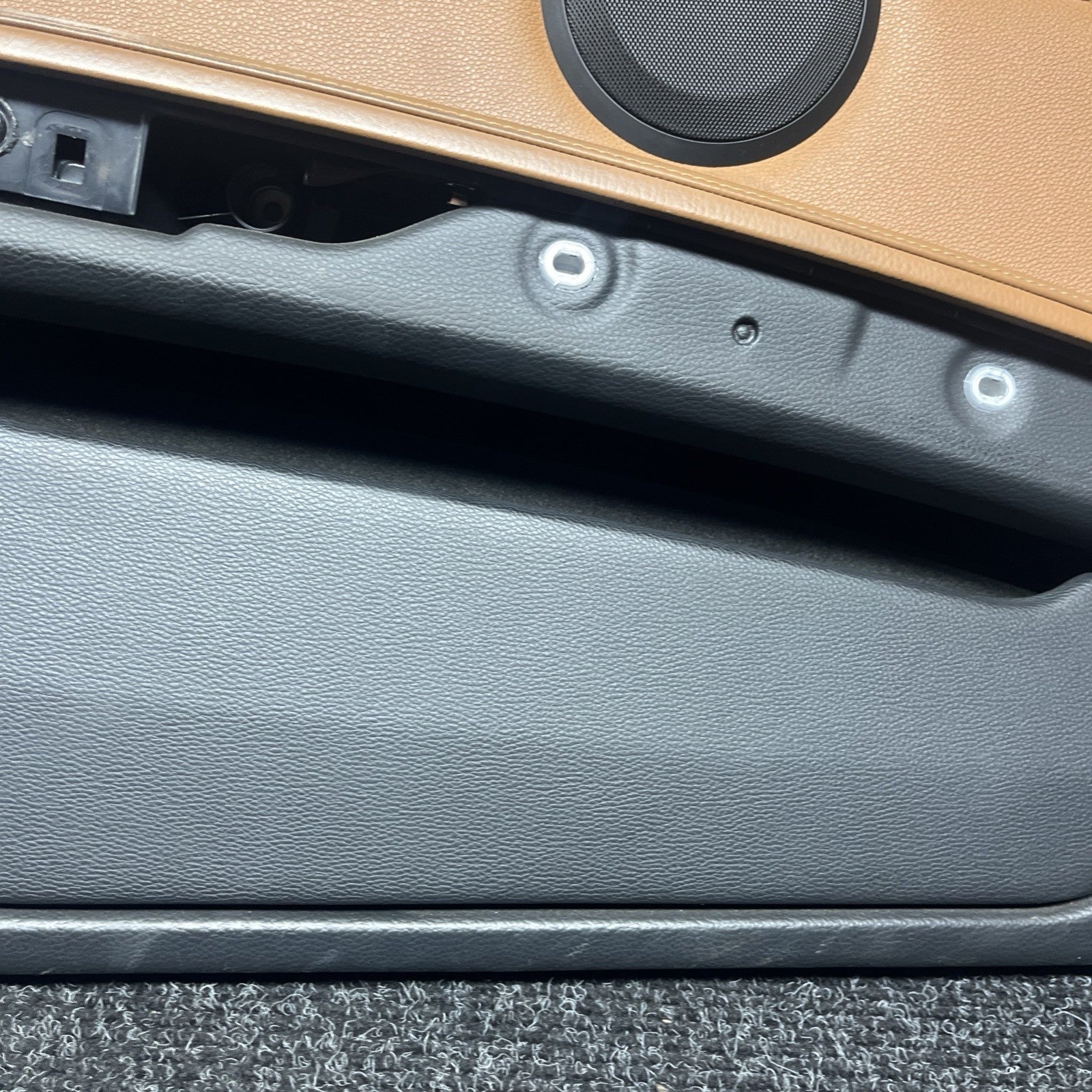 ☑️ 07-13 OEM BMW E93 E92 Front Driver Door Card Panels SADDLE BROWN LEATHER