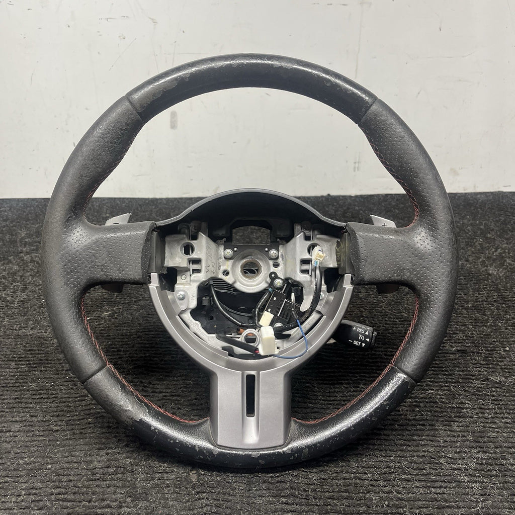 ☑️ 2013-2016 SCION FRS Subaru BRZ OEM Steering Wheel Red Stitched Shift Paddles