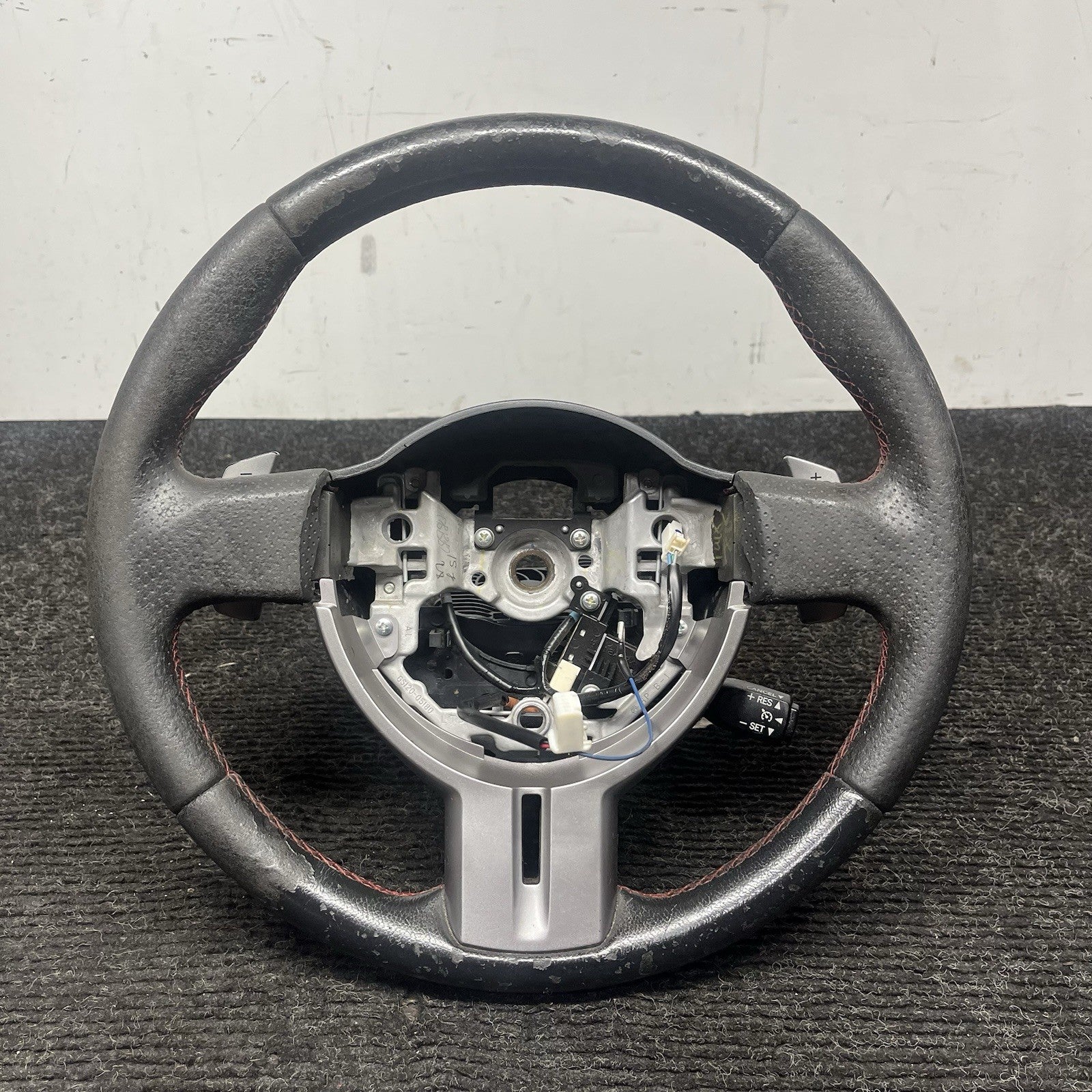 ☑️ 2013-2016 SCION FRS Subaru BRZ OEM Steering Wheel Red Stitched Shift Paddles