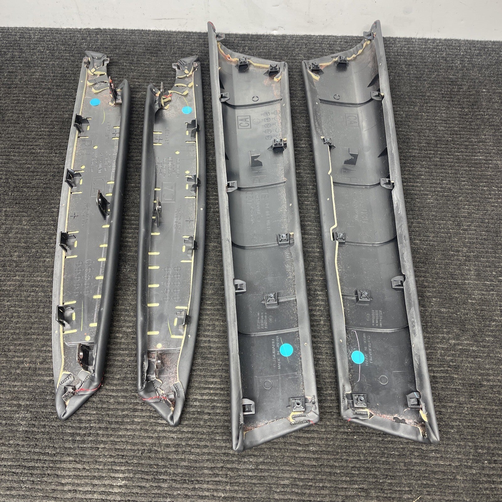 13-19 SCION FRS SUBARU BRZ 86 DOOR PANEL RED STITCHING LEATHER TRIM ARMREST SET