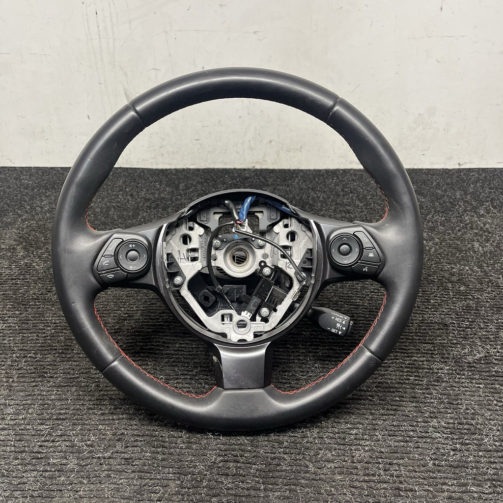 ☑️ 22-24 SUBARU BRZ STEERING WHEEL LEATHER BLACK OEM MANUAL GS131-16410