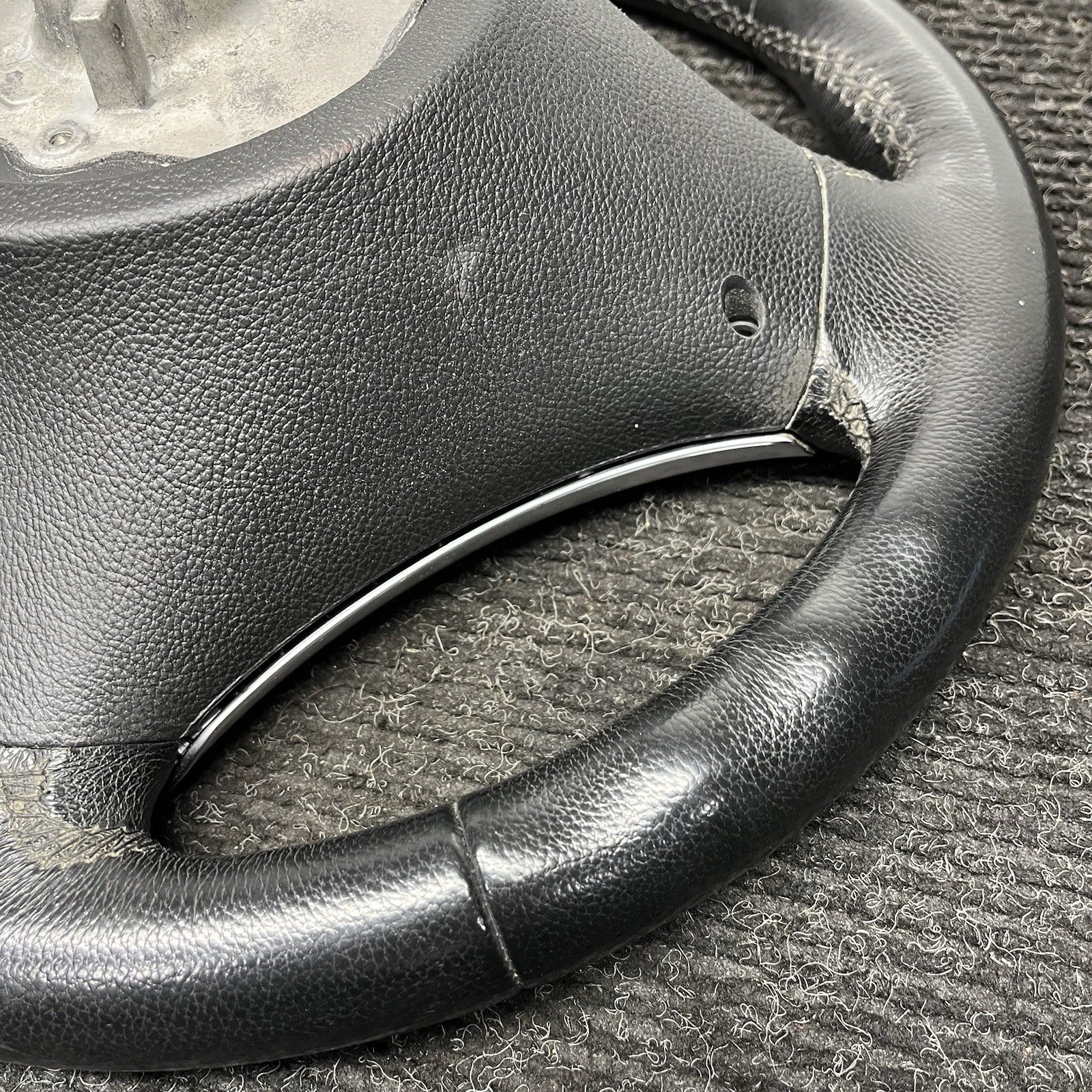 ☑️ 06-10 OEM BMW E92 E93 335 Sport Steering Wheel Black LEATHER w/ Manual
