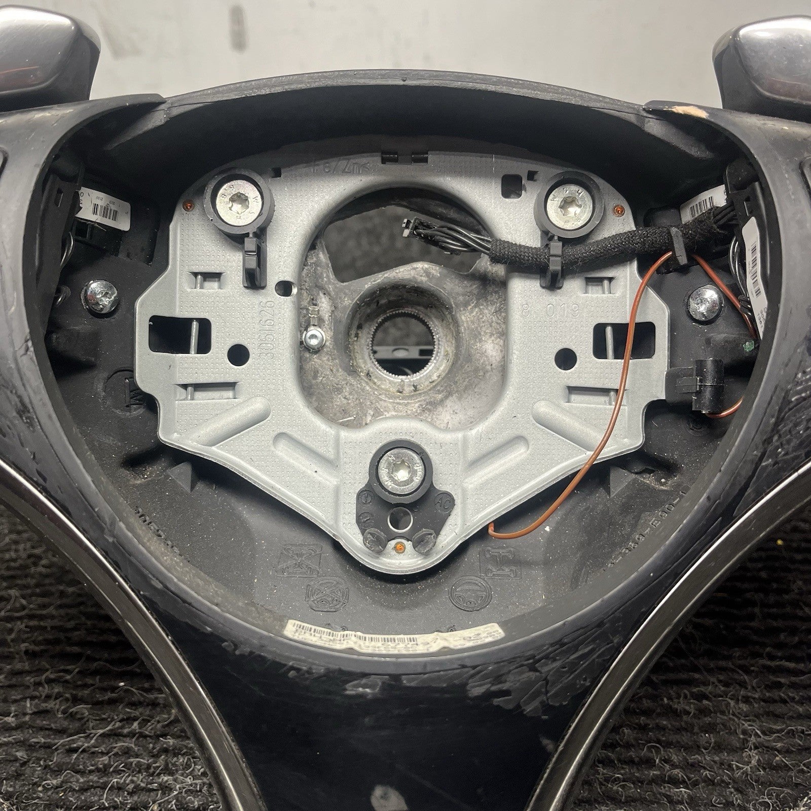 ☑️ 06-10 OEM BMW E92 E93 335 Sport Steering Wheel Black LEATHER w/ Paddles