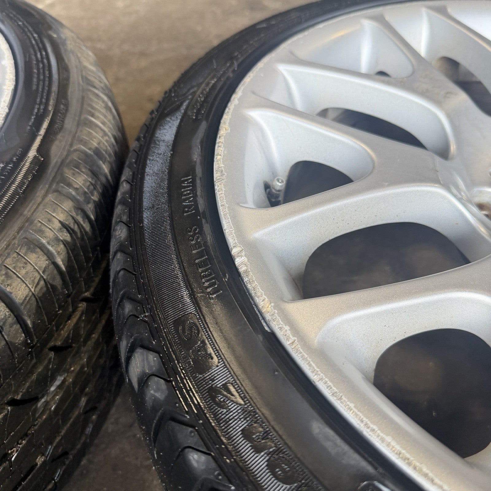 ☑️ 07-12 BMW E92 E90 E93 328i 335is Wheel Rim Tire Set Style 197 Silver BBS OEM