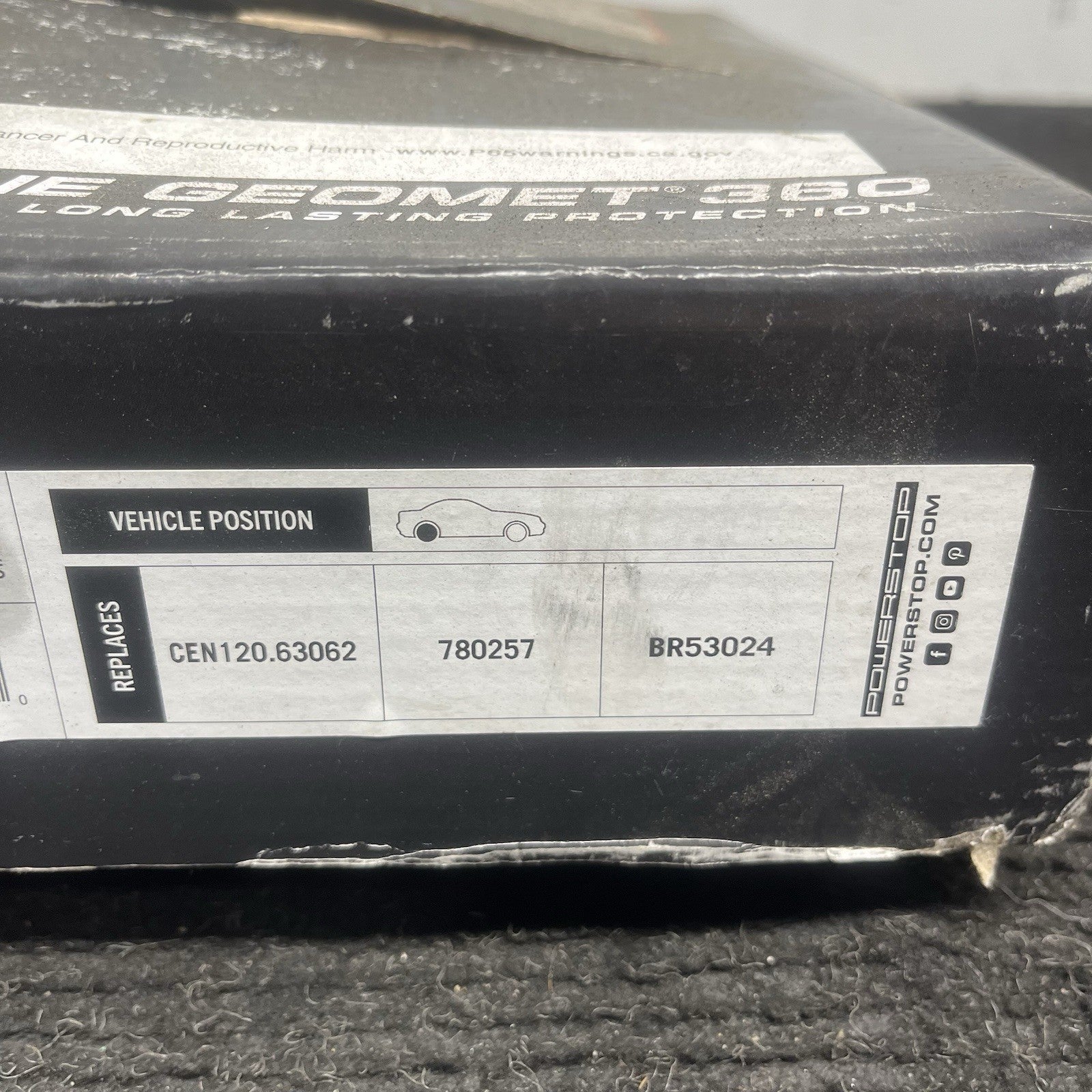 ☑️ Disc Brake Rotor-Rear Genuine Geomet Coated Rotor Power Stop AR8362EVC Pair