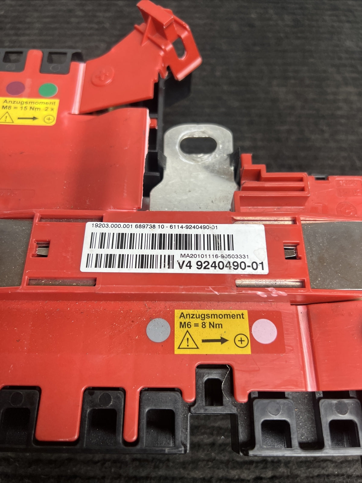☑️ BMW F10 F06 F12 F13 F01 F02 POSITIVE BATTERY TERMINAL 9240490 OEM