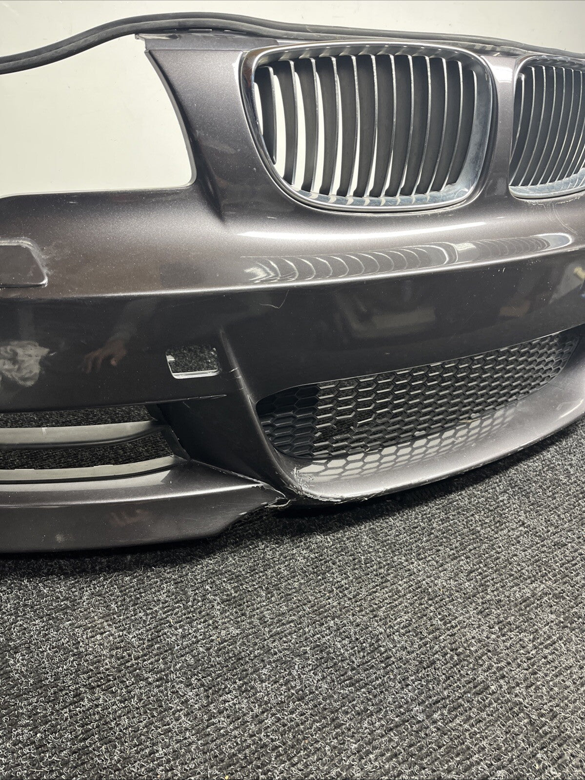 ☑️ 08-13 OEM BMW E82 E88 135 Front Bumper M Sport Sparkling Metallic A22/7 *NOTE