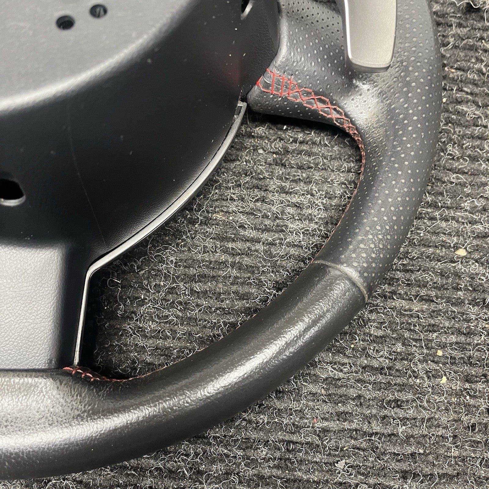 ☑️ 2013-2016 SCION FRS Subaru BRZ OEM Steering wheel Red Stitched Shift Paddles