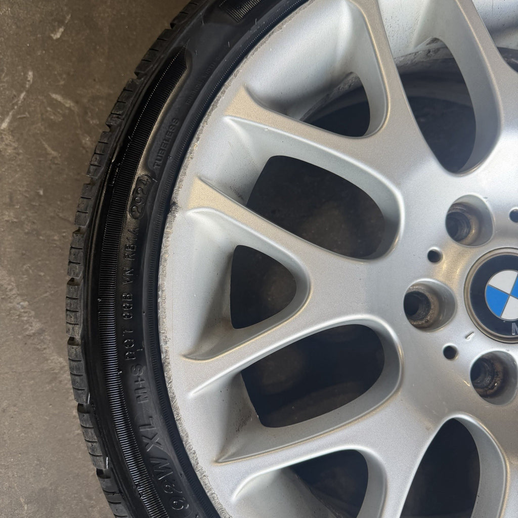 ☑️ 07-12 BMW E92 E90 E93 328i 335is Wheel Rim Tire Set Style 197 Silver BBS OEM