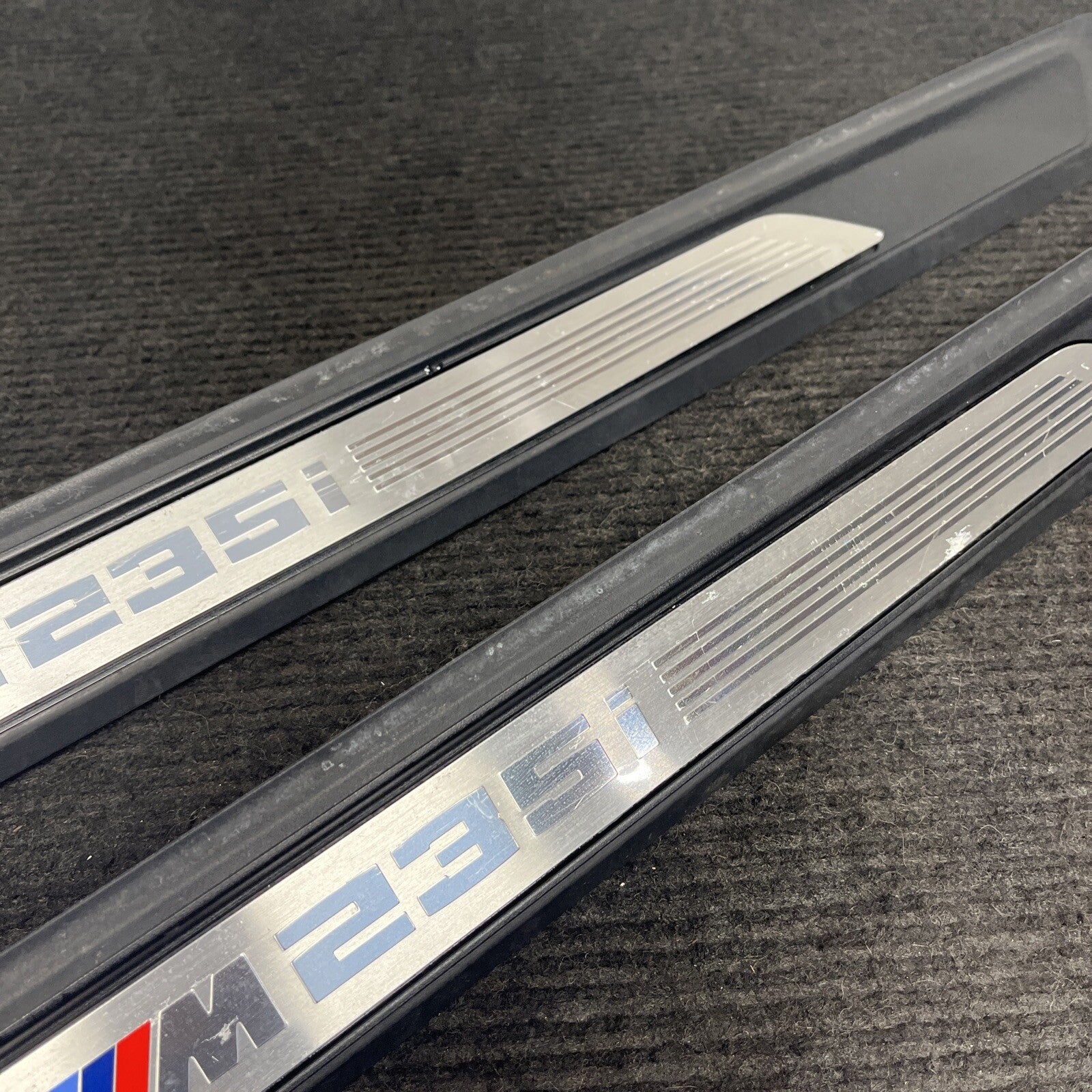 ☑️ 14-16 OEM BMW F22 M235 Pair Door Sills M SPORT Scuff Plate Trim SET NOTE*