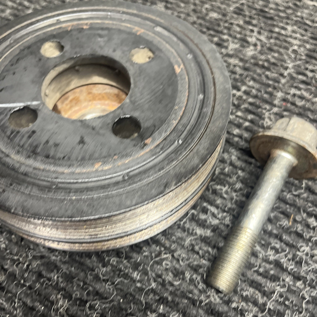 ☑️ Subaru Ej25 SOHC Crankshaft Pulley With Bolt OEM 2012 Impreza WRX STI