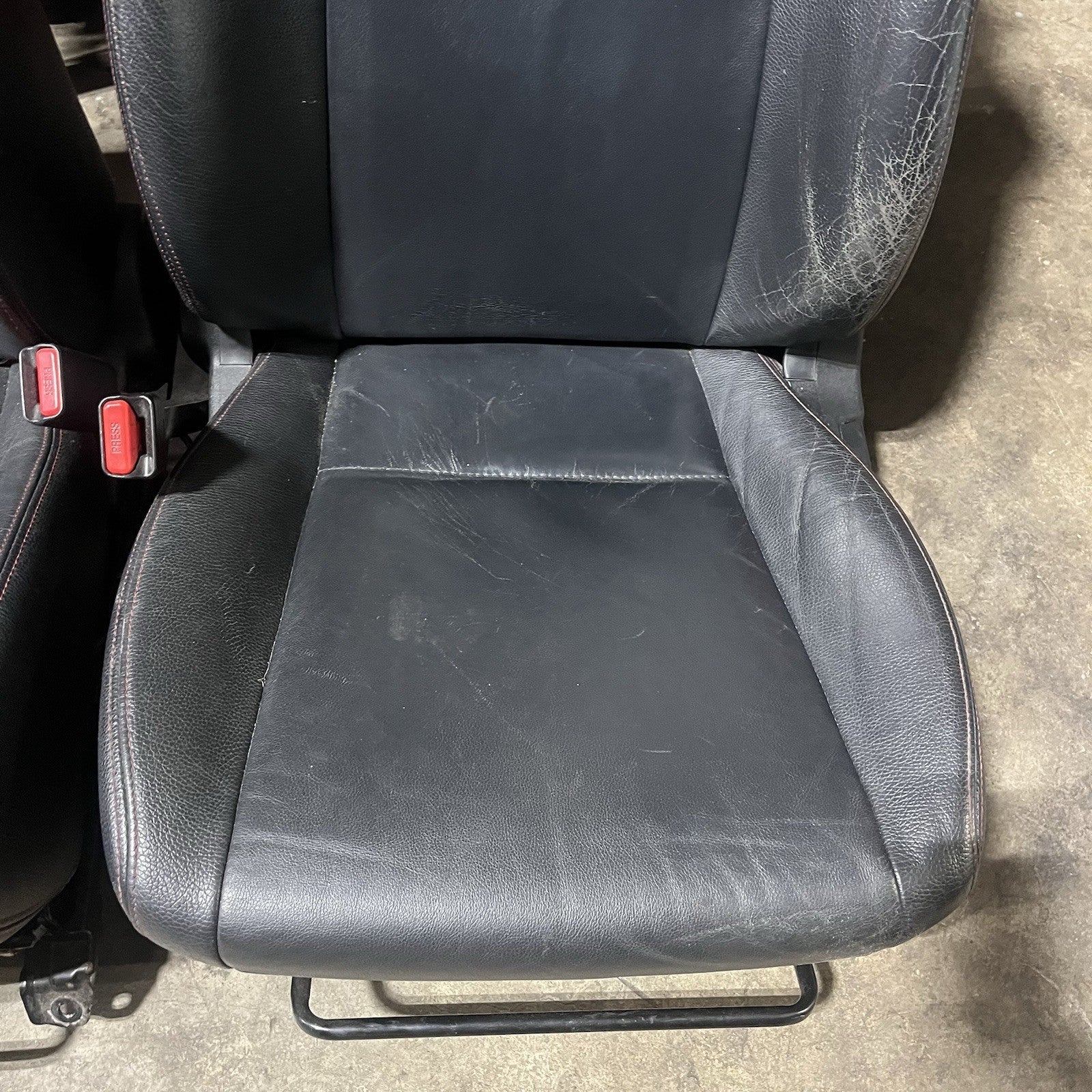 ☑️ 2008-14 SUBARU WRX STI LIMITED OEM FRONT LEATHER SEAT PAIR LEFT RIGHT FACTORY