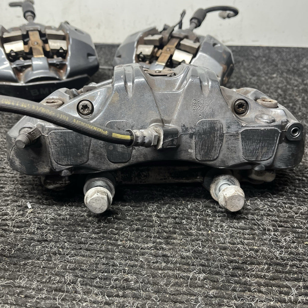 ☑️BMW E82 E88 135i FRONT REAR BRAKE CALIPERS SET FOUR BREMBO GREY GRAY 08-13 OEM