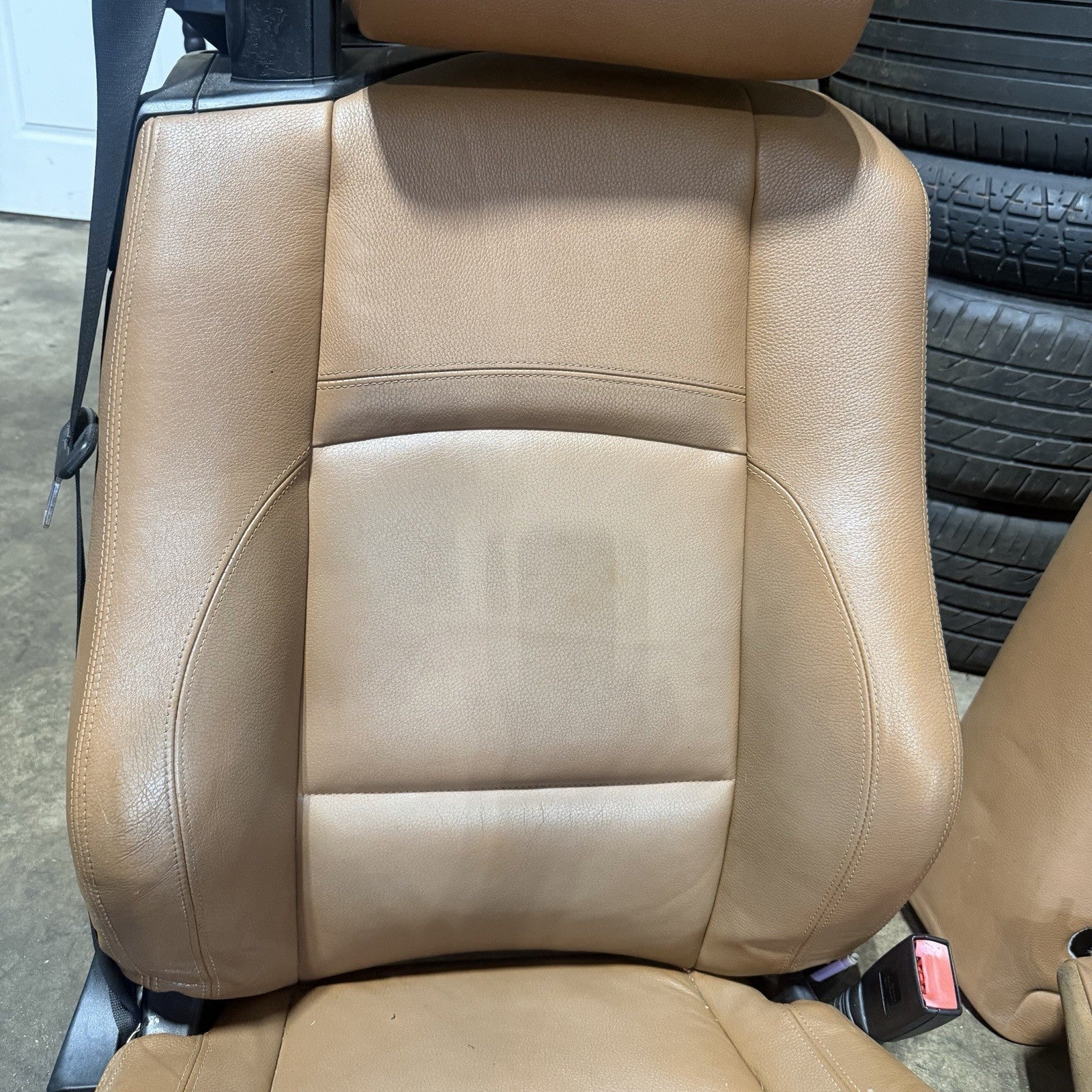 ☑️ 07-13 BMW E93 335 Convertible OEM Saddle Brown Interior Seats Complete Heated