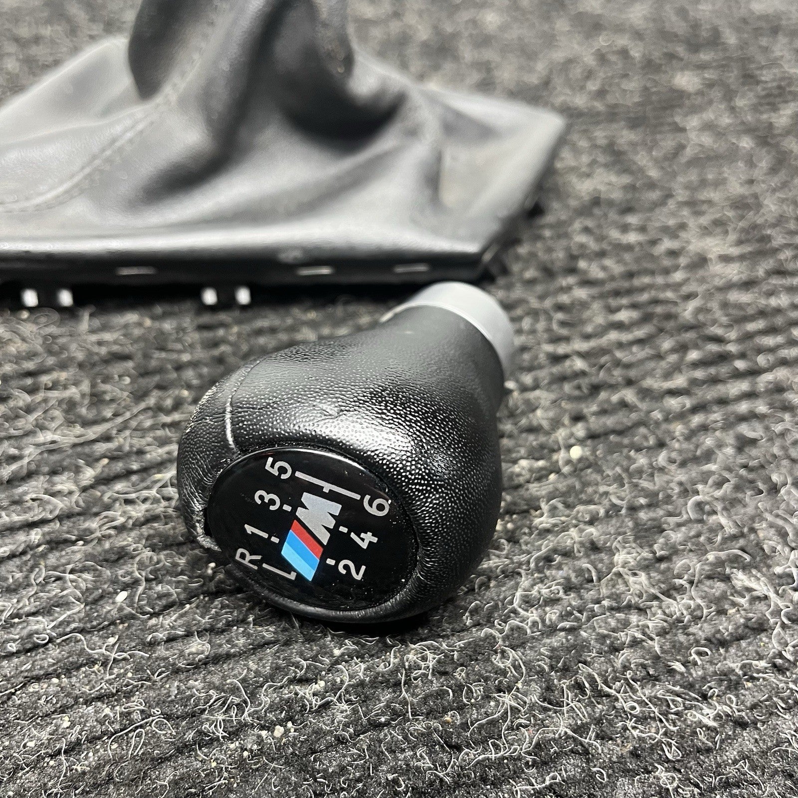 ☑️ BMW E46 E53 E86 E85 Z4 E36 E90 E30 6 Speed Manual Leather Wrap Shift Knob OEM