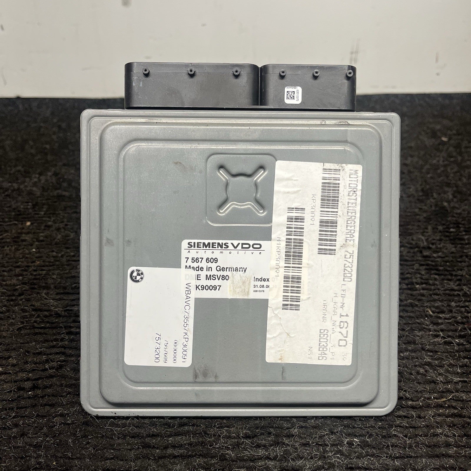 ☑️ BMW E90 F30 E88 DME ECM Engine Control Module ECU N52 7567609 MSV80.0